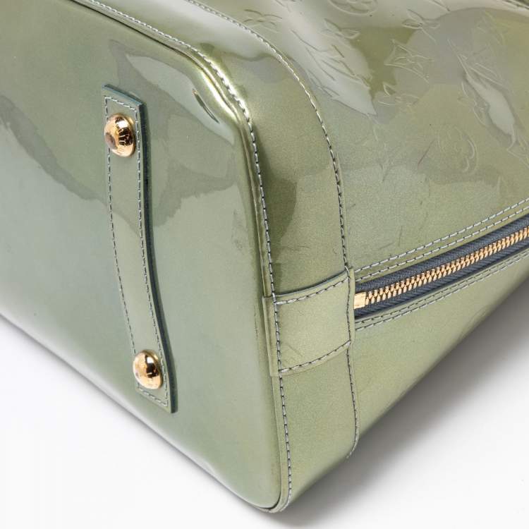Pre Owned Louis Vuitton Givre Monogram Vernis Alma GM bag