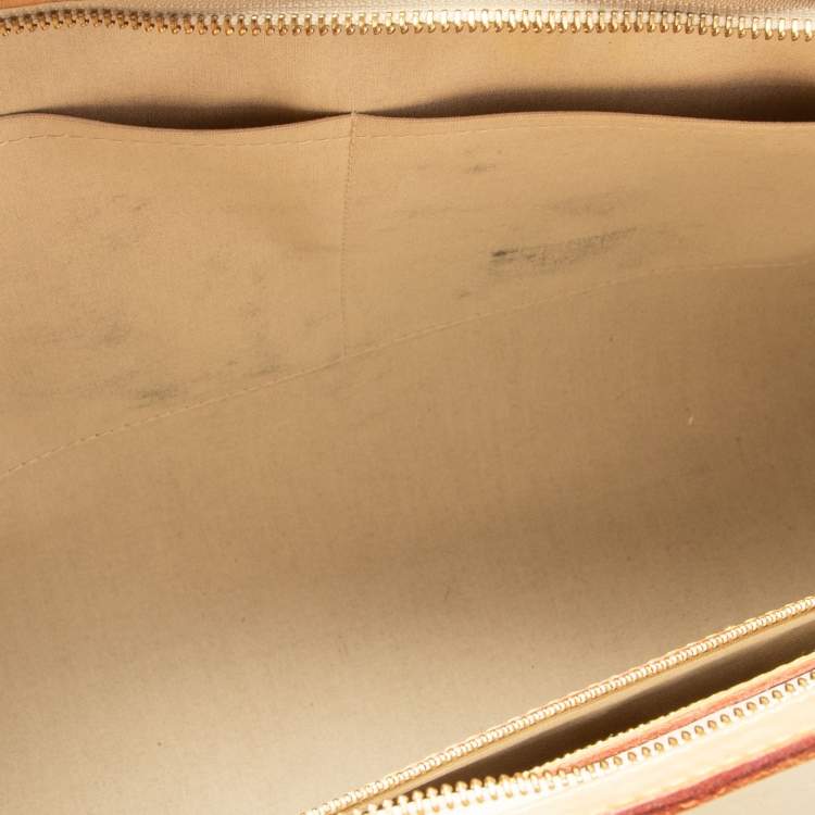 Pre Owned Louis Vuitton Corail Monogram Vernis Brea GM Bag