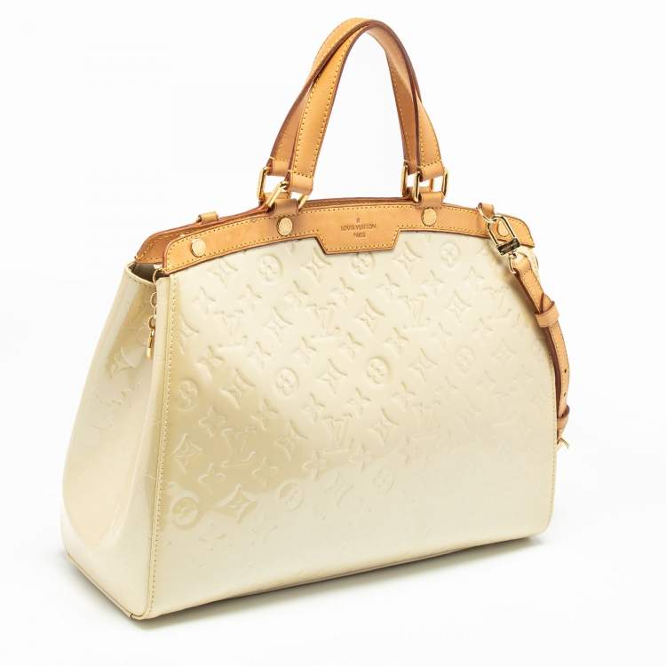 Pre Owned Louis Vuitton Corail Monogram Vernis Brea GM Bag