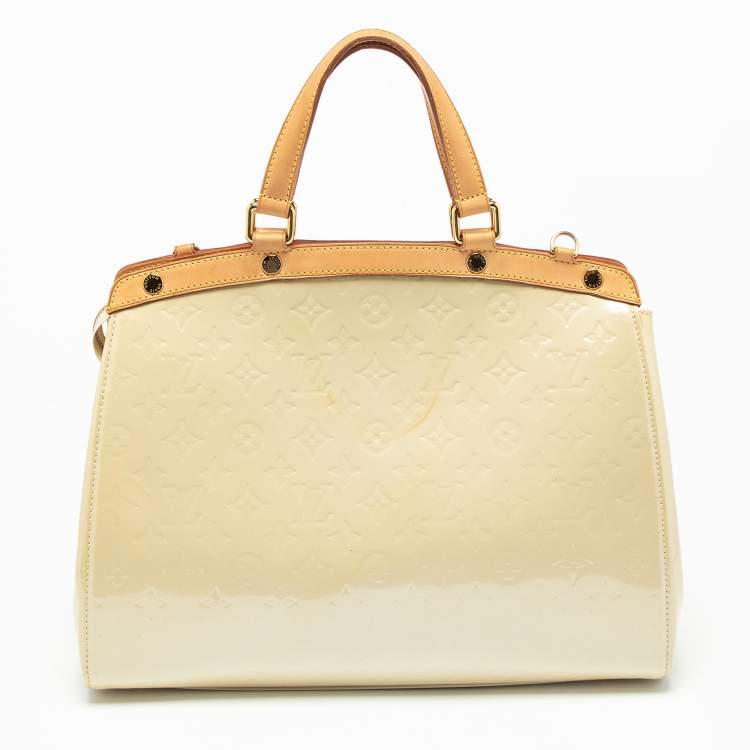 Pre Owned Louis Vuitton Corail Monogram Vernis Brea GM Bag