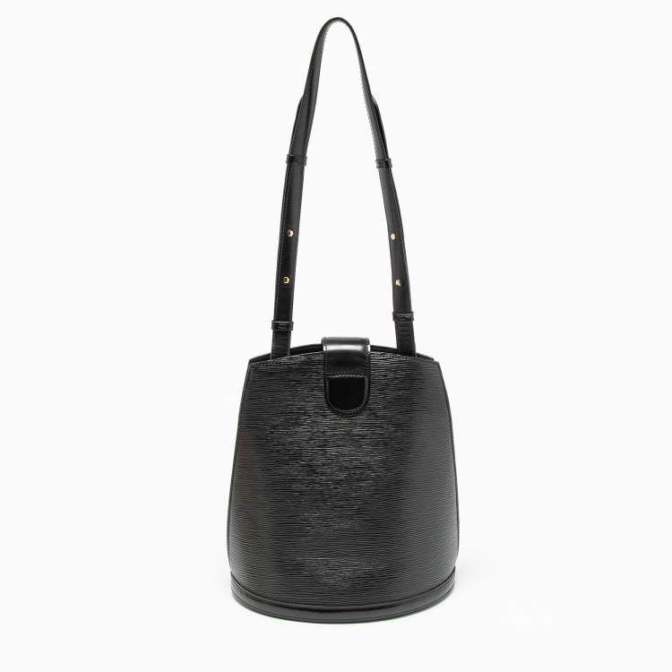 Pre Owned Louis Vuitton Black Epi Leather Cluny Bag