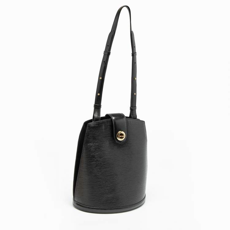 Pre Owned Louis Vuitton Black Epi Leather Cluny Bag