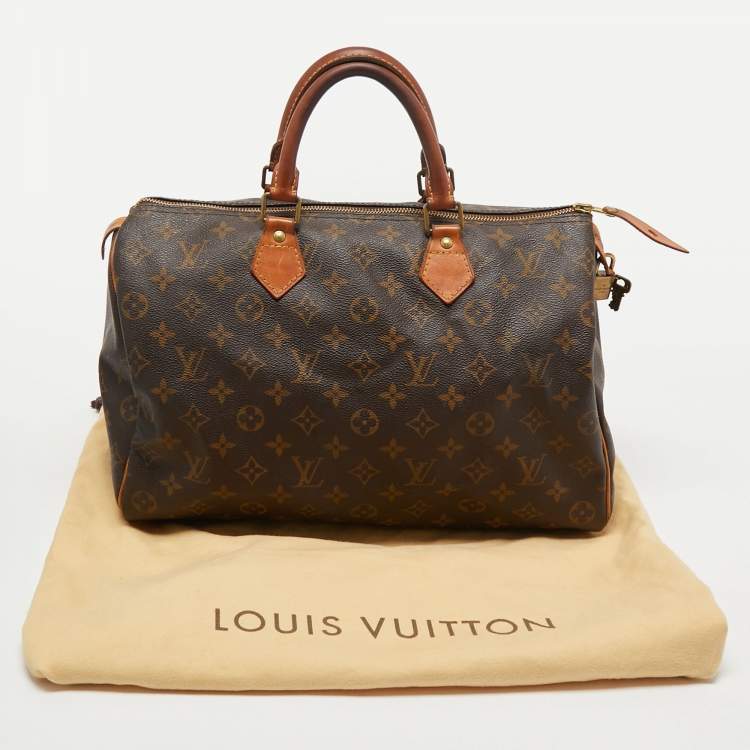 Pre Owned Louis Vuitton Monogram Canvas Speedy 35 Bag