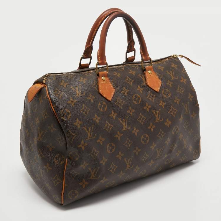 Pre Owned Louis Vuitton Monogram Canvas Speedy 35 Bag