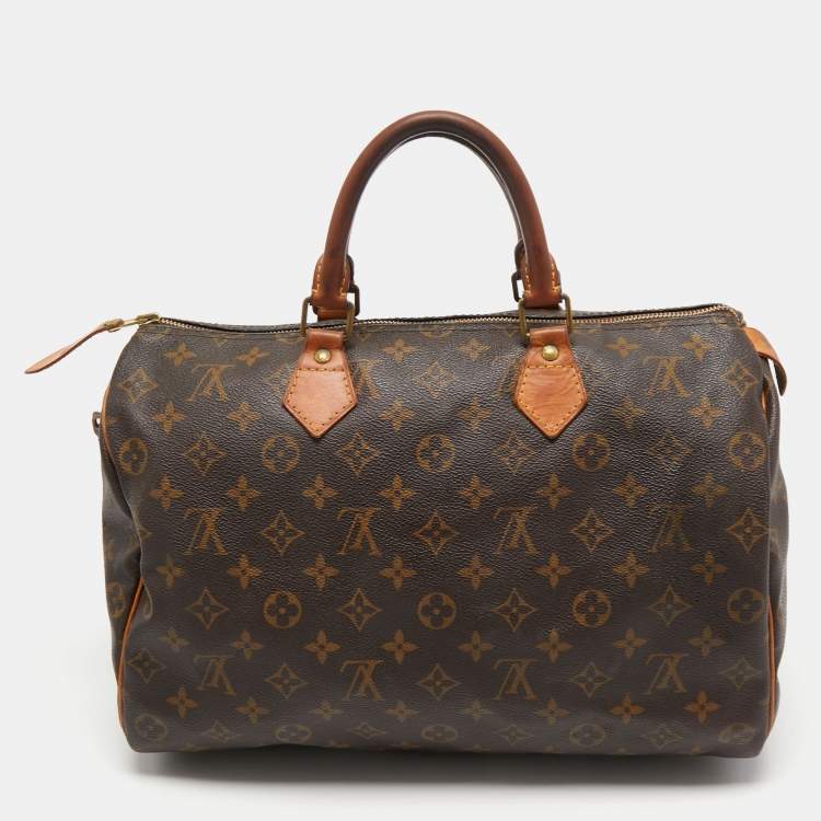 Pre Owned Louis Vuitton Monogram Canvas Speedy 35 Bag