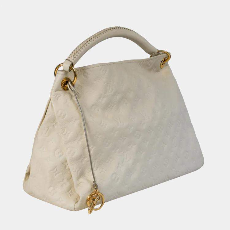 Louis Vuitton Artsy Handbag in White Leather