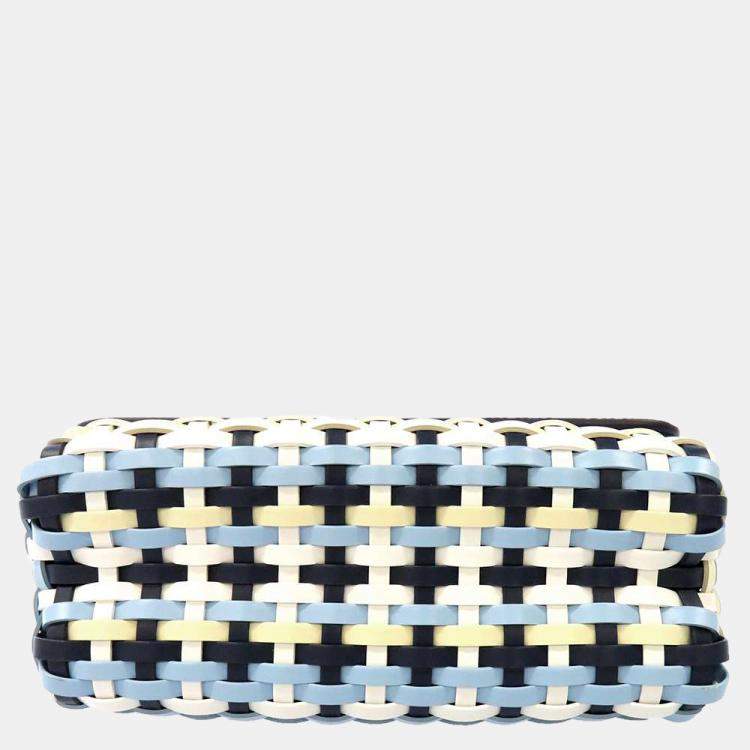 Pre Owned Louis Vuitton Navy Blue Epi Leather Braided Twist Guinguette Shoulder Bag 