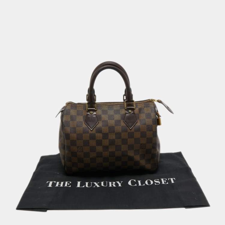 مملوكة مسبقًا Louis Vuitton Damier Ebene Canvas Speedy 25 Bag