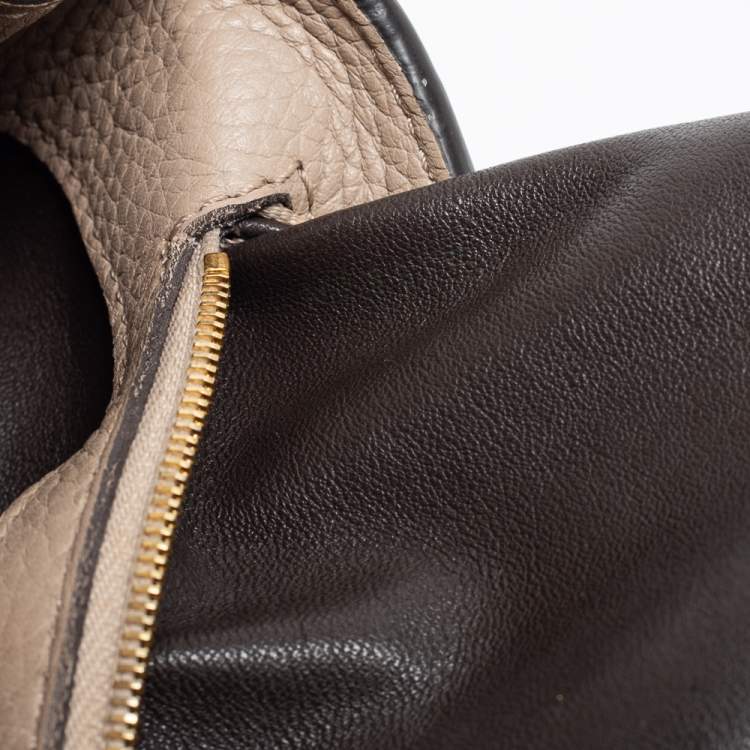 Pre Owned Louis Vuitton Beige Taurillon Leather Capucines BB Bag
