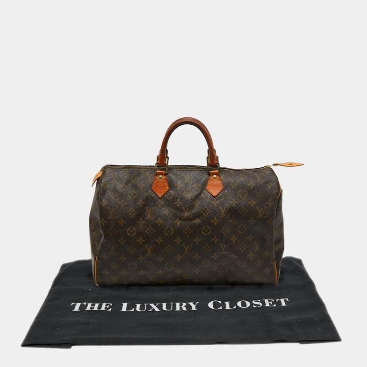 Pre Owned Louis Vuitton Monogram Canvas Speedy 40 Bag 
