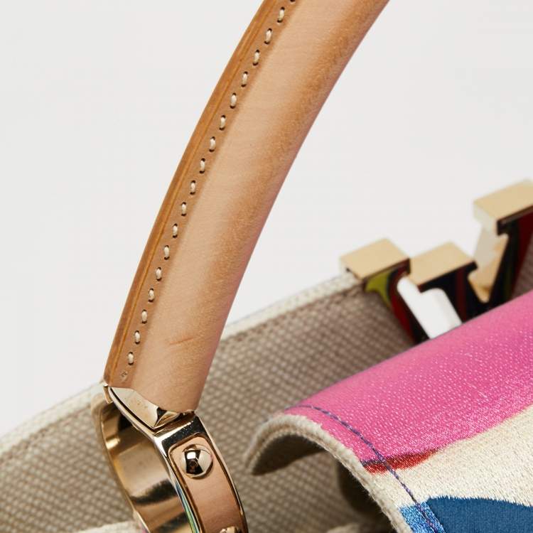 Pre Owned Louis Vuitton Multicolor Fabric and Leather Limited Edition 036/200 Artycapucines PM Bag