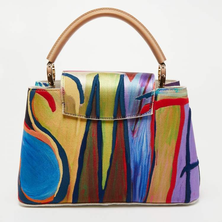 Pre Owned Louis Vuitton Multicolor Fabric and Leather Limited Edition 036/200 Artycapucines PM Bag