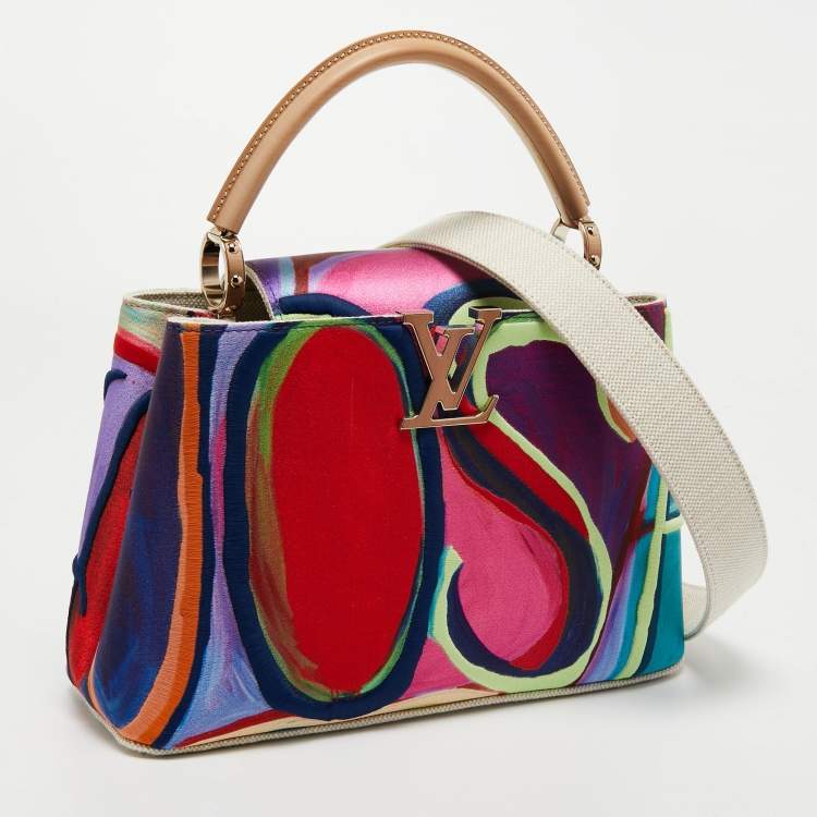 Pre Owned Louis Vuitton Multicolor Fabric and Leather Limited Edition 036/200 Artycapucines PM Bag