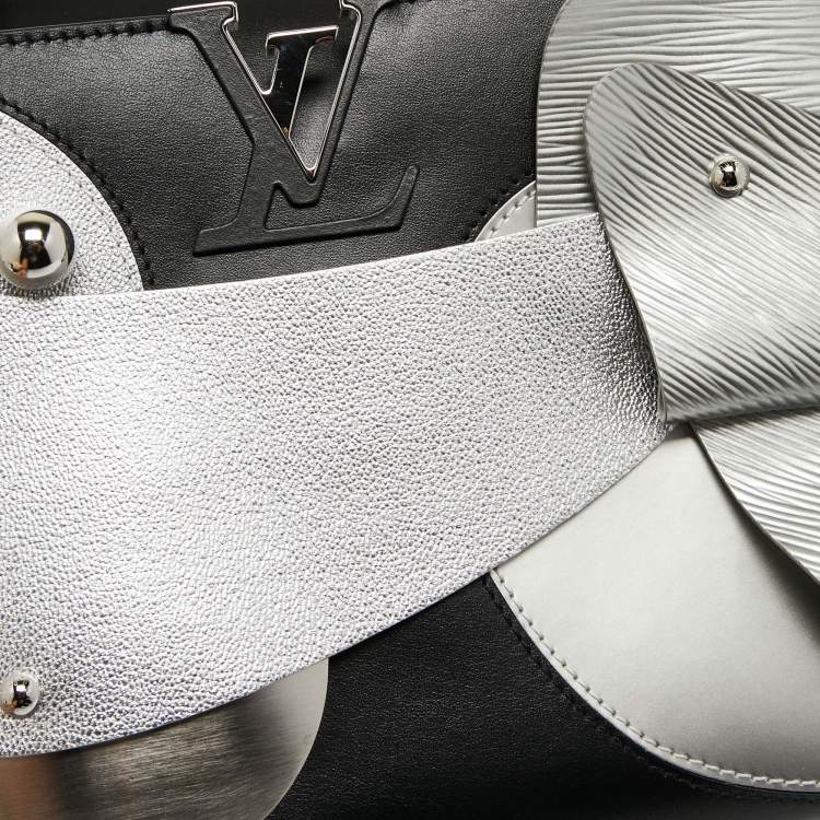Pre Owned Louis Vuitton Black/Silver Leather Limited Edition 054/200 Liu Wei Artycapucines PM Bag