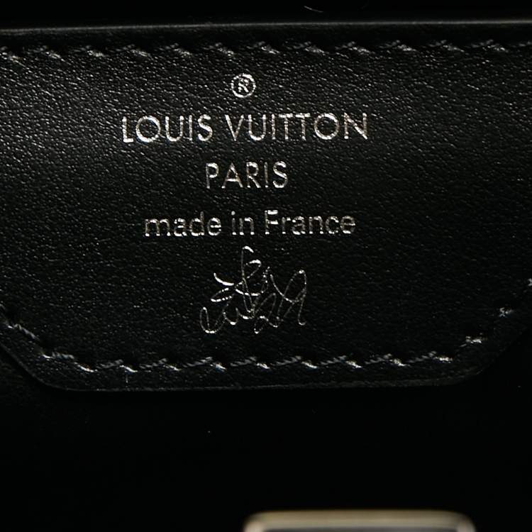 Pre Owned Louis Vuitton Black/Silver Leather Limited Edition 054/200 Liu Wei Artycapucines PM Bag