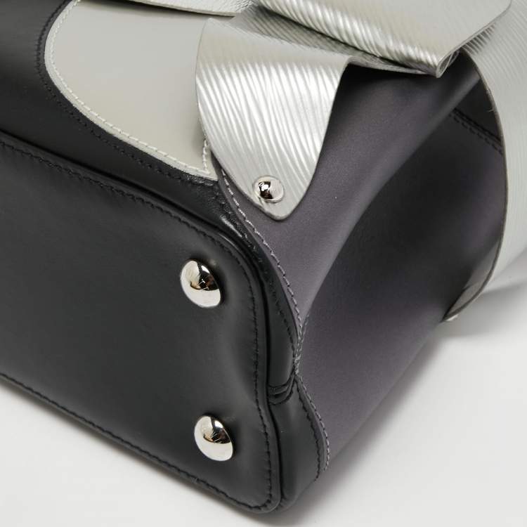 Pre Owned Louis Vuitton Black/Silver Leather Limited Edition 054/200 Liu Wei Artycapucines PM Bag