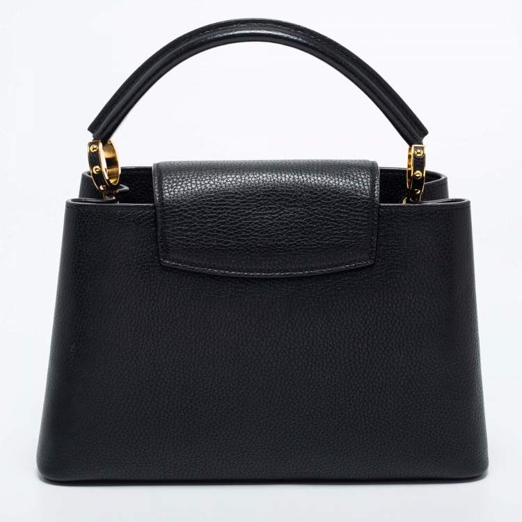 Pre Owned Louis Vuitton Black Taurillon Leather Capucines PM Bag