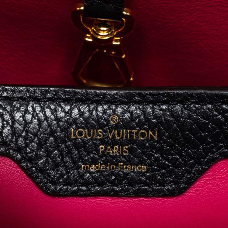 Pre Owned Louis Vuitton Black Taurillon Leather Capucines PM Bag