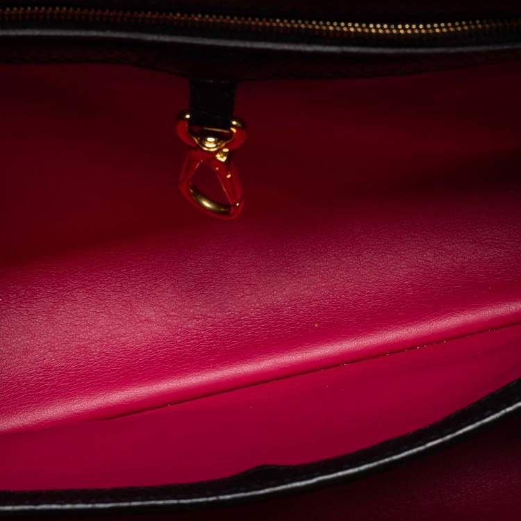 Pre Owned Louis Vuitton Black Taurillon Leather Capucines PM Bag