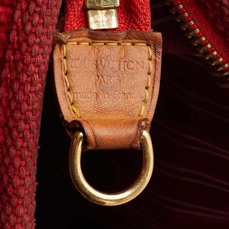 Pre Owned Louis Vuitton Rouge Toile Canvas Limited Edition Antigua Cabas MM Bag