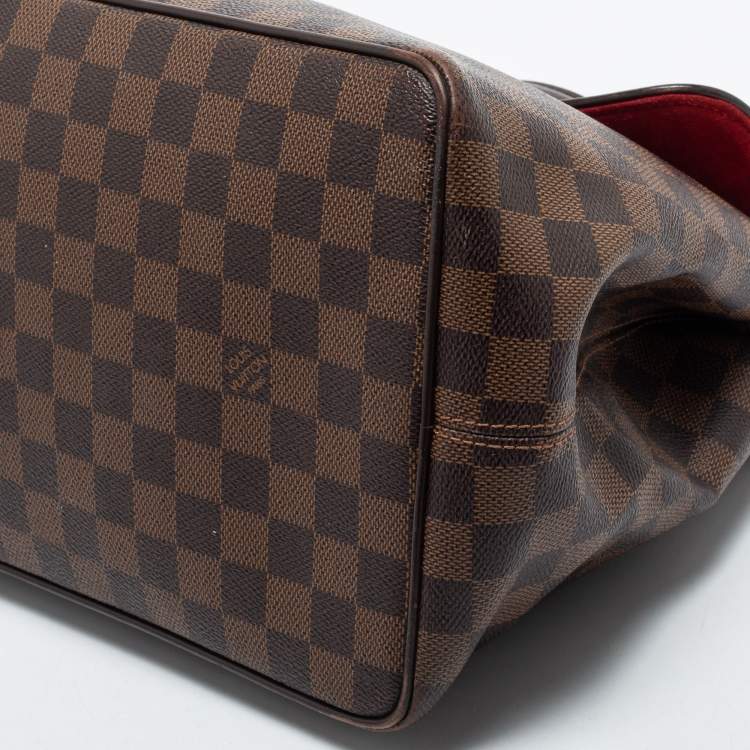 Pre Owned Louis Vuitton Damier Ebene Bergamo MM Bag