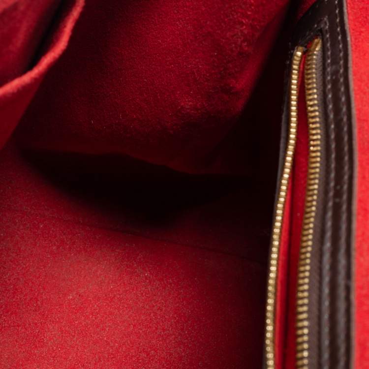 Pre Owned Louis Vuitton Damier Ebene Bergamo MM Bag