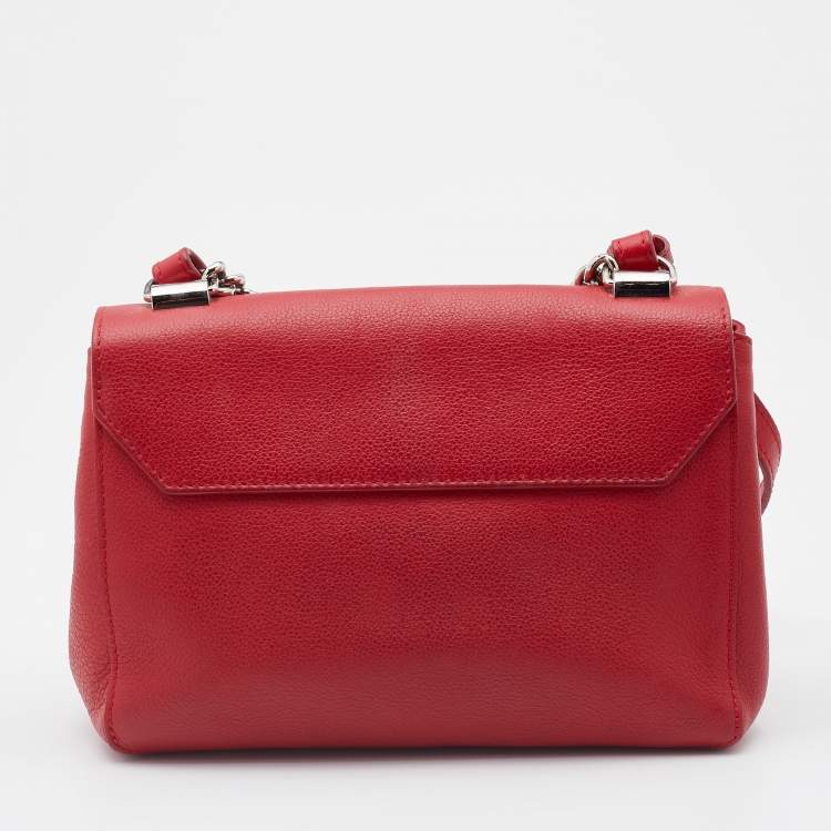 Pre Owned Louis Vuitton Rubis Leather Lockme II Bag