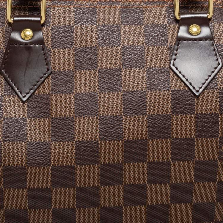 Pre Owned Louis Vuitton Damier Ebene Canvas Speedy 35 Bag