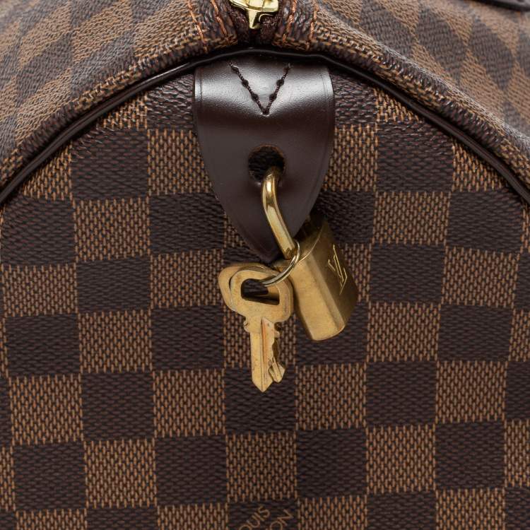 Pre Owned Louis Vuitton Damier Ebene Canvas Speedy 35 Bag