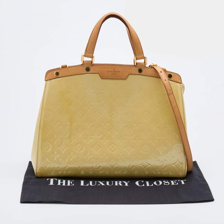 Pre Owned Louis Vuitton Corail Monogram Vernis Brea GM Bag