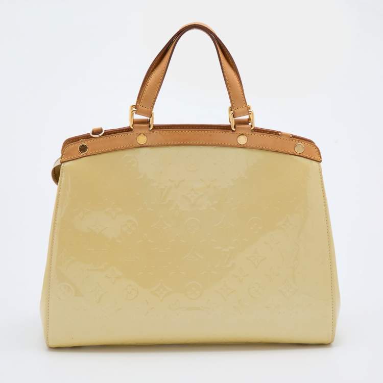Pre Owned Louis Vuitton Corail Monogram Vernis Brea GM Bag