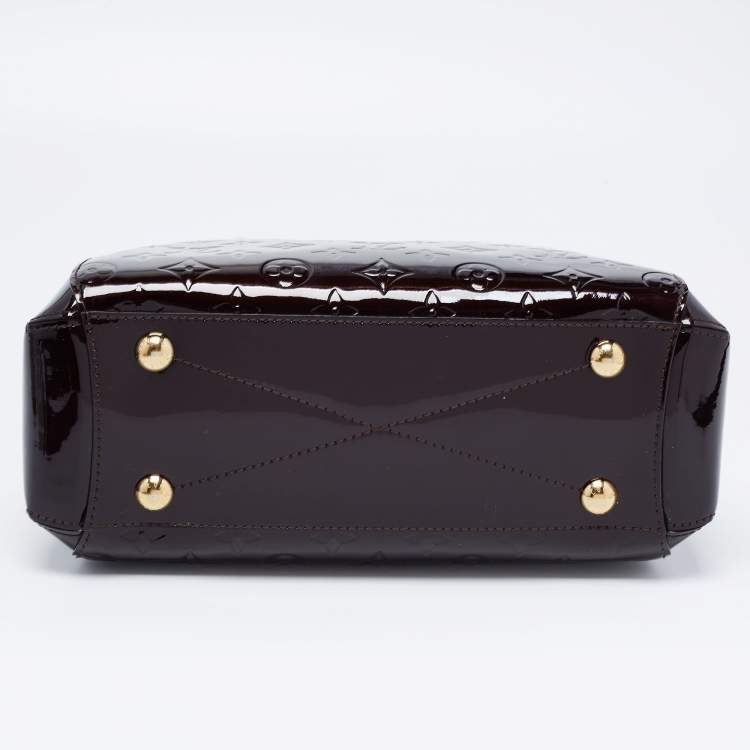 Pre Owned Louis Vuitton Amarante Monogram Vernis Montaigne BB Bag