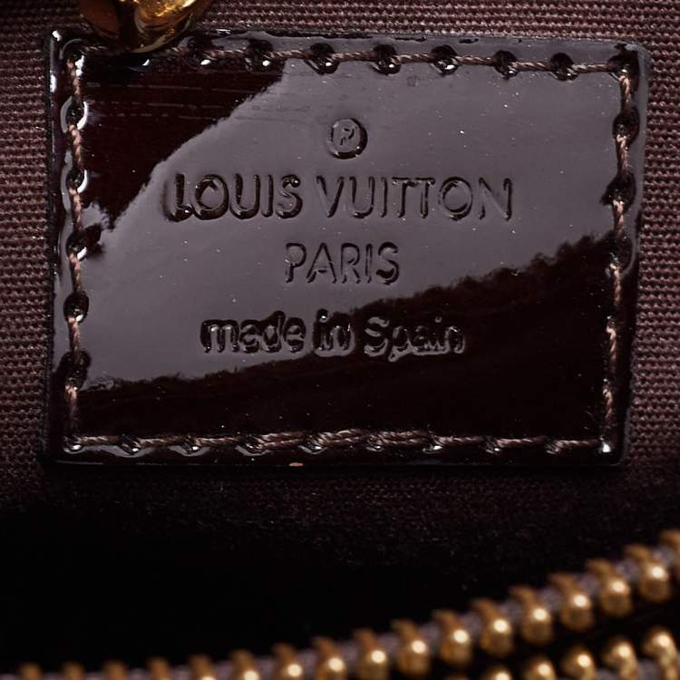Pre Owned Louis Vuitton Amarante Monogram Vernis Montaigne BB Bag