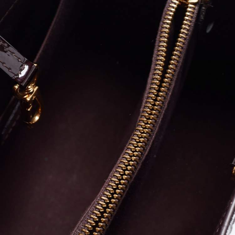 Pre Owned Louis Vuitton Amarante Monogram Vernis Montaigne BB Bag