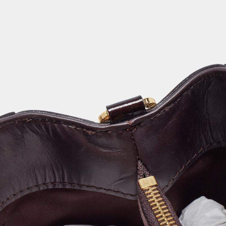 Pre Owned Louis Vuitton Amarante Monogram Vernis Montaigne BB Bag