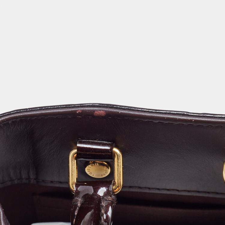 Pre Owned Louis Vuitton Amarante Monogram Vernis Montaigne BB Bag
