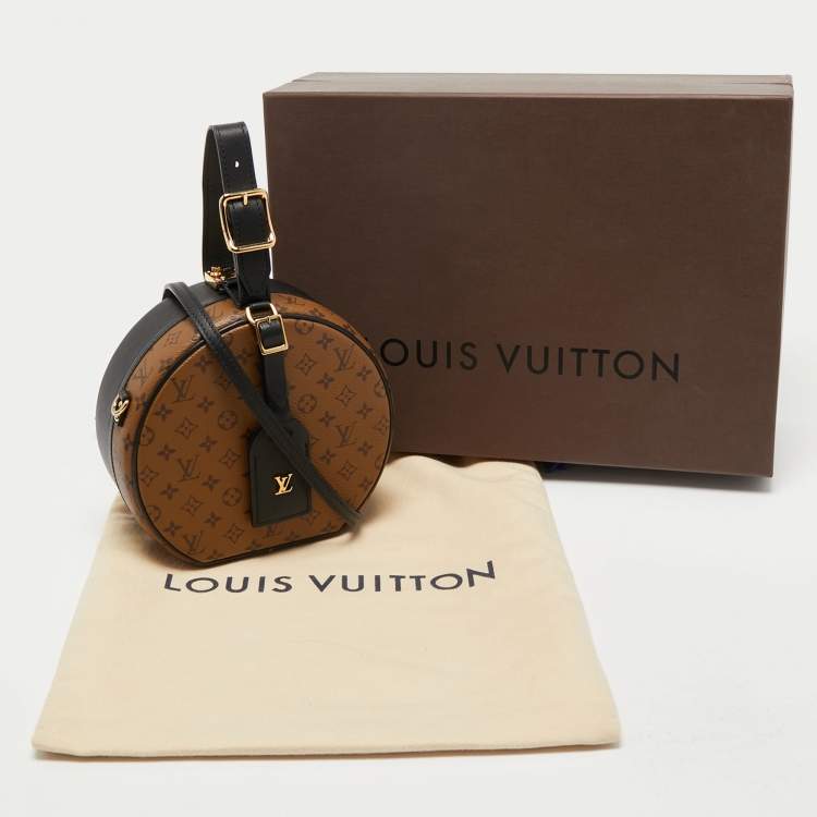 Pre Owned Louis Vuitton Monogram Reverse Canvas Petite Boite Chapeau Bag