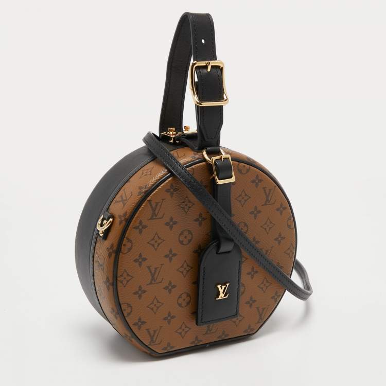 Pre Owned Louis Vuitton Monogram Reverse Canvas Petite Boite Chapeau Bag