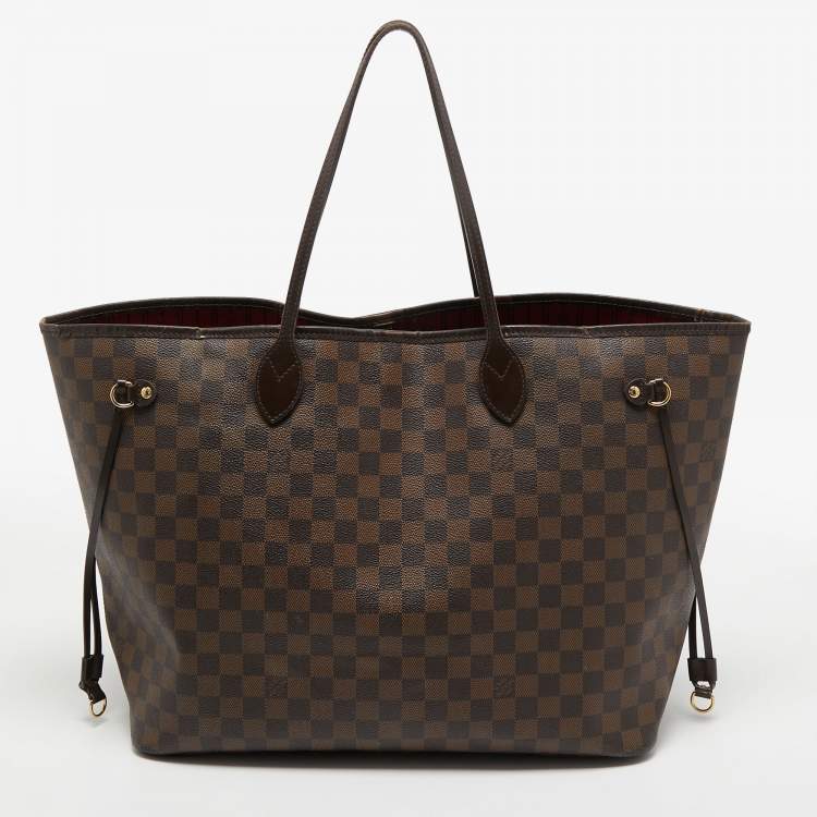 Pre Owned Louis Vuitton Damier Ebene Canvas Neverfull GM Bag