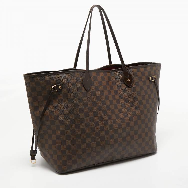 Pre Owned Louis Vuitton Damier Ebene Canvas Neverfull GM Bag