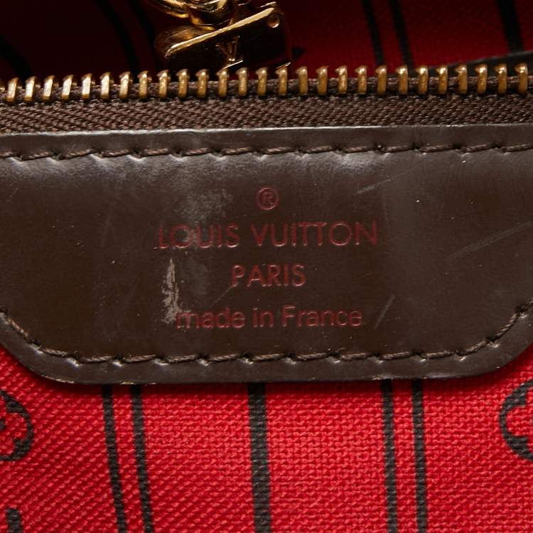 Pre Owned Louis Vuitton Damier Ebene Canvas Neverfull GM Bag