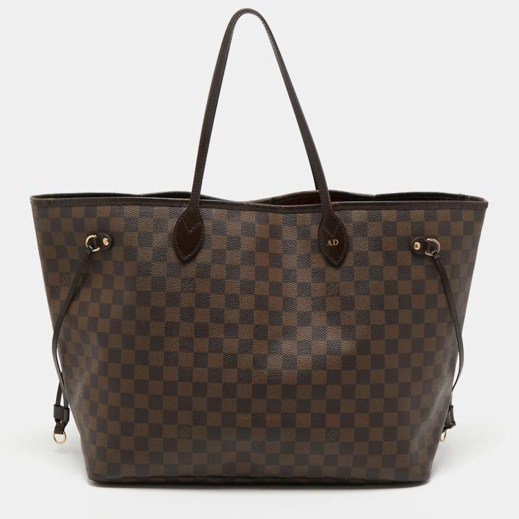 Pre Owned Louis Vuitton Damier Ebene Canvas Neverfull GM Bag
