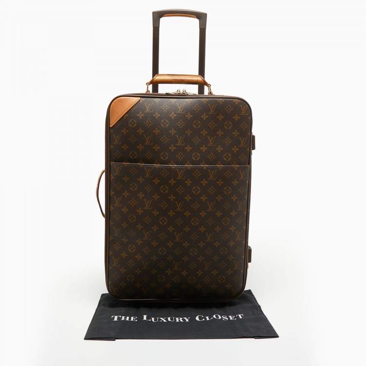 Pre Owned Louis Vuitton Monogram Canvas Pegase Light 55 Luggage