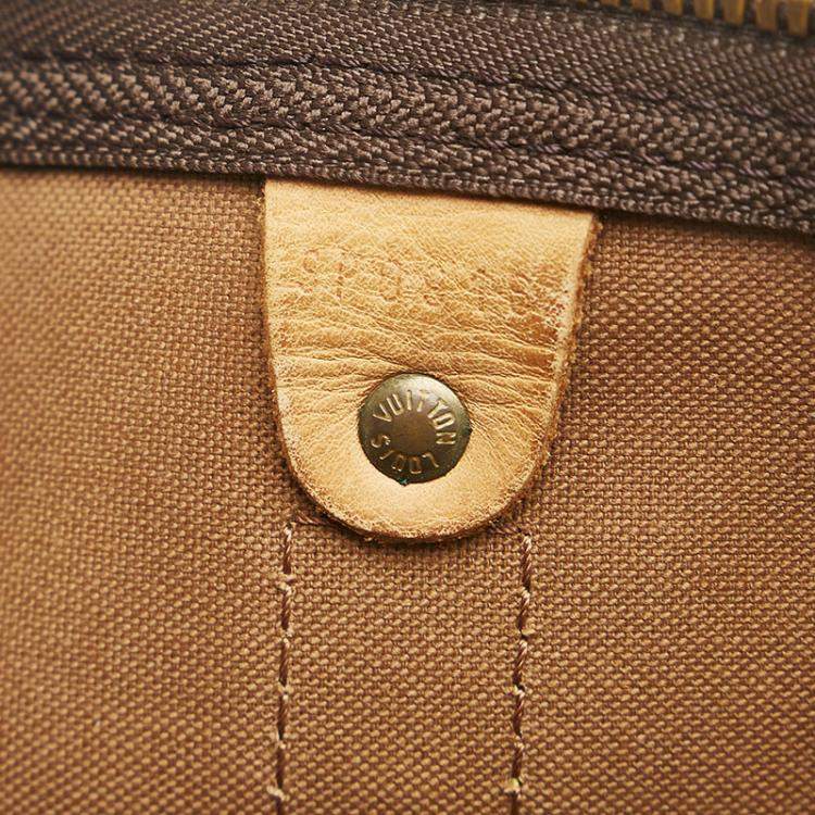 Pre Owned Louis Vuitton Brown Monogram Canvas Keepall 50 Duffel Bag 