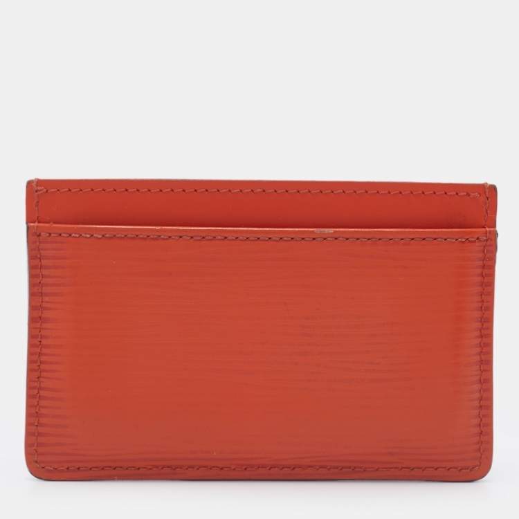 Pre Owned Louis Vuitton Piment Epi Leather Card Holder