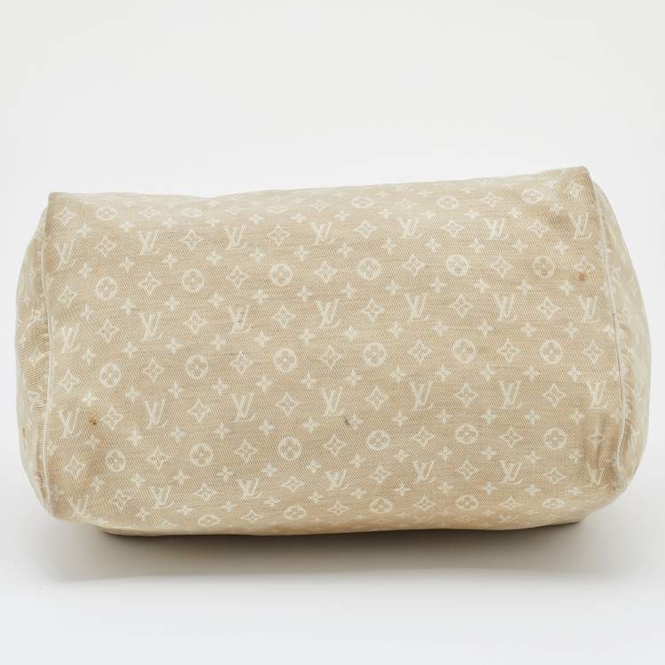 Pre Owned Louis Vuitton Dune Monogram Mini Lin Canvas Speedy 30 Bag