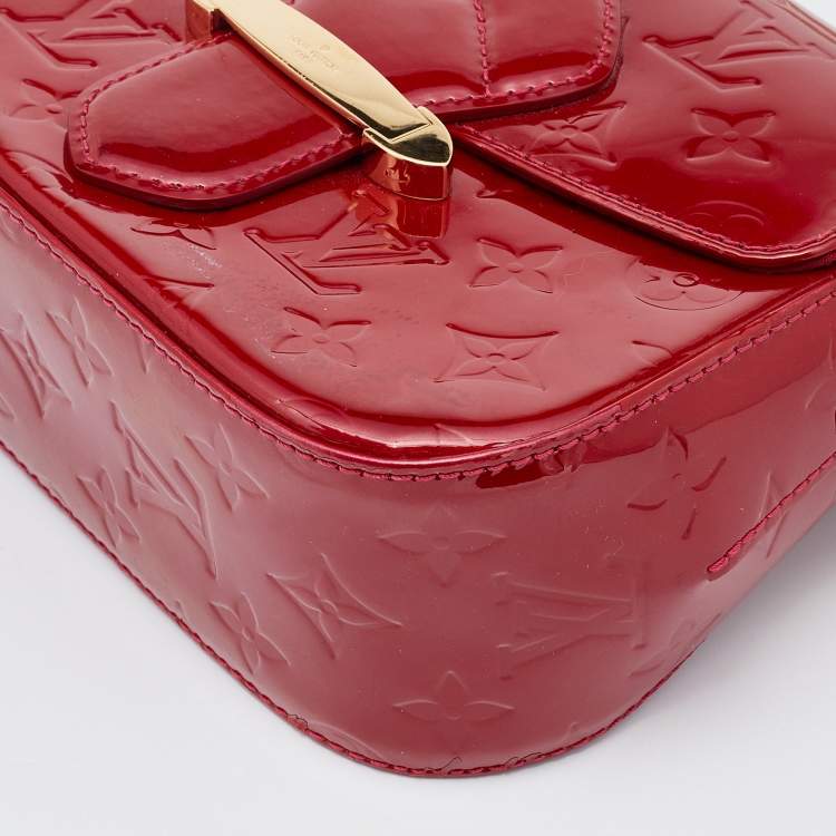 Pre Owned Louis Vuitton Rouge Grenadine Monogram Vernis Bellflower GM Bag