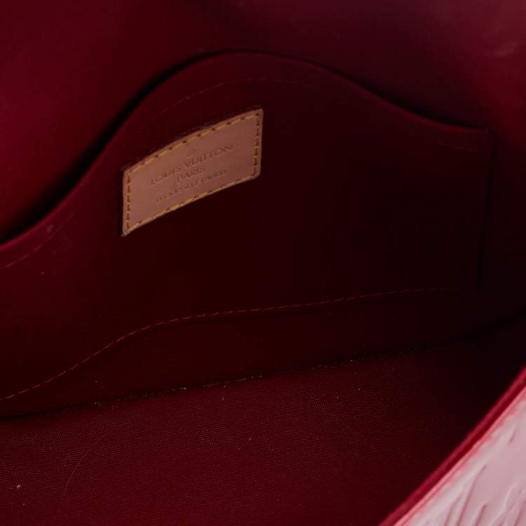 Pre Owned Louis Vuitton Rouge Grenadine Monogram Vernis Bellflower GM Bag