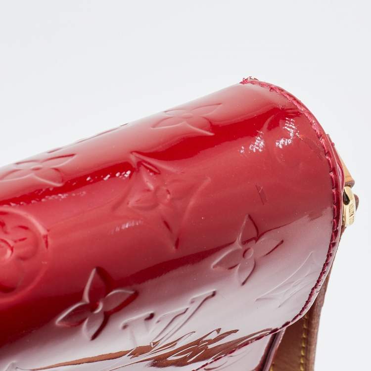 Pre Owned Louis Vuitton Rouge Grenadine Monogram Vernis Bellflower GM Bag