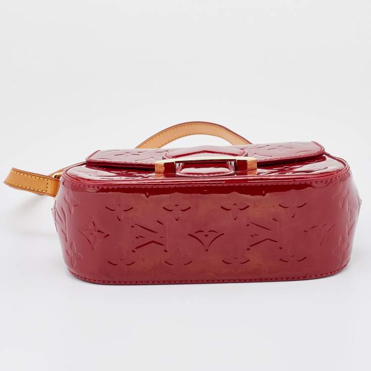 Pre Owned Louis Vuitton Rouge Grenadine Monogram Vernis Bellflower GM Bag
